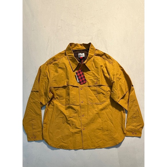 Woolrich Tops - Woolrich Womens Mustard Yellow Utility Button Up Shirt L NWT
